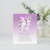HAUSHALT Glitzer Quinceanera Unicorn Anicorn Flüge (Stehend Vorderseite)