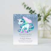 HAUSHALT Glitzer Quinceanera Unicorn Anicorn Flüge (Stehend Vorderseite)