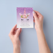 HAUSHALT Glitzer Quinceanera Unicorn Anicorn Flüge Flyer (Gruppe)