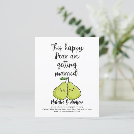 HAUSHALT GLÜCKLICH PEAR Funny Niedlich Summer Brau (Stehend Vorderseite)