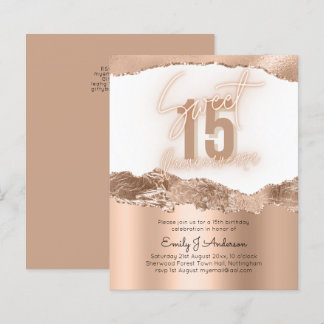 HAUSHALT Gold Foil Glitzer Quinceanera 15. Geburts