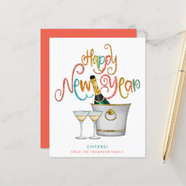 HAUSHALT Gold Glitzer Champagne Frohes Neues Jahr