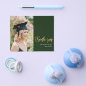 HAUSHALT Gold Grün Modernes Foto Vielen Dank Flyer (Einzeln)