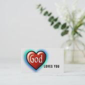 HAUSHALT Gott Lieben Sie Christlich Visitenkarte (Stehend Vorderseite)