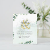 HAUSHALT Grüne FOTO Hochzeit Einladung QR CODE (Stehend Vorderseite)