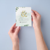 HAUSHALT Grüne FOTO Hochzeit Einladung QR CODE F Flyer (Gruppe)