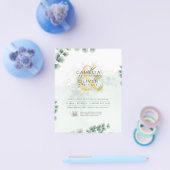 HAUSHALT Grüne FOTO Hochzeit Einladung QR CODE F Flyer (Einzeln)