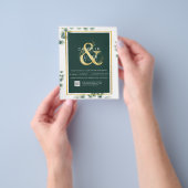 HAUSHALT Grüne FOTO Hochzeit Einladung QR CODE F Flyer (Gruppe)