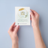 HAUSHALT Grüne FOTO Hochzeit Einladung QR CODE F Flyer (Gruppe)