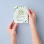 HAUSHALT Grüne FOTO Hochzeit Einladung QR CODE F Flyer (Gruppe)