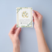 HAUSHALT Grüne FOTO Hochzeit Einladung QR CODE F Flyer (Gruppe)
