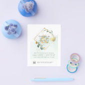 HAUSHALT Grüne FOTO Hochzeit Einladung QR CODE F Flyer (Einzeln)