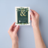 HAUSHALT Grüne FOTO Hochzeit Einladung QR CODE F Flyer (Gruppe)