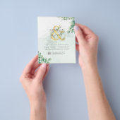 HAUSHALT Grüne FOTO Hochzeit Einladung QR CODE F Flyer (Gruppe)