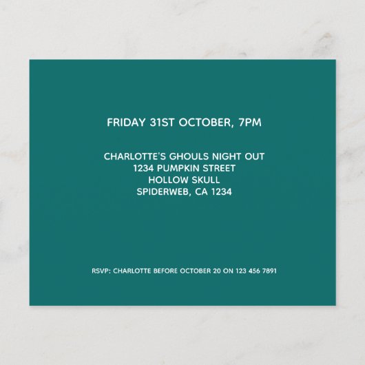 HAUSHALT Halloween Spooktacular Ghoulennacht-Out (Rückseite)