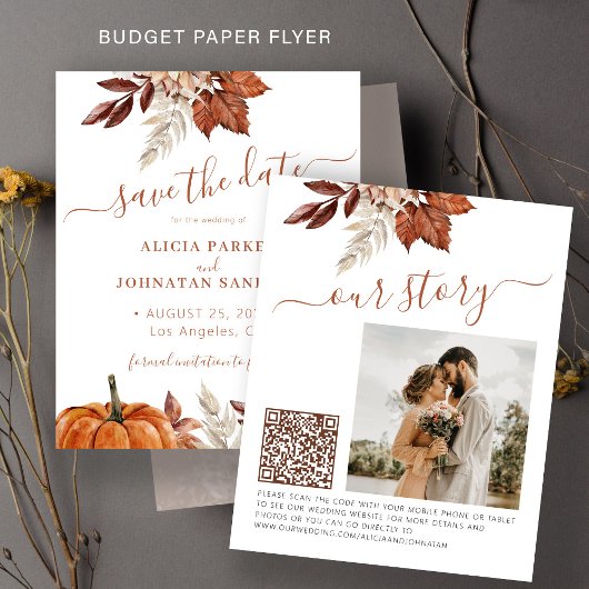 Haushalt Herbst Hochzeit im Herbst Foto QR Save th Flyer