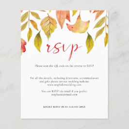 Haushalt Herbst verlässt QR Code RSVP Karte