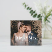 Haushalt Herr & Mrs. Foto Wedding Ankündigung (Stehend Vorderseite)