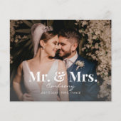 Haushalt Herr & Mrs. Foto Wedding Ankündigung (Vorderseite)