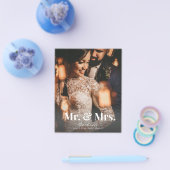 Haushalt Herr & Mrs. Vertical Wedding Ankündigung Flyer (Einzeln)