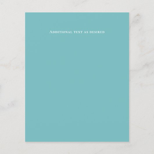 HAUSHALT Hochzeit Einladen Aquamarinen rosa Gold A (Rückseite)