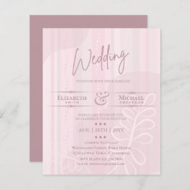 HAUSHALT Hochzeit Einladen Dusty Rose Abstrakt