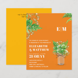 HAUSHALT Hochzeit Einladen Fern Greenery Blätter