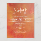 HAUSHALT Hochzeit einladen Orange Lila Wash (Vorderseite)