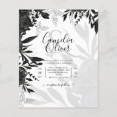 HAUSHALT Hochzeit Einladung Black Rose Gothic Flyer (Vorne)