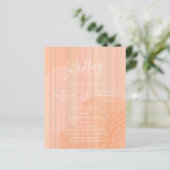 HAUSHALT Hochzeit Einladung Orangenpfirsich Abstra (Stehend Vorderseite)