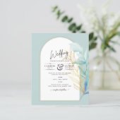 HAUSHALT-Hochzeit mit Gold-Leaf-Goldleder-Glas (Stehend Vorderseite)