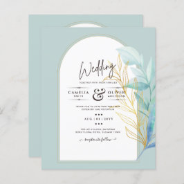 HAUSHALT-Hochzeit mit Gold-Leaf-Goldleder-Glas