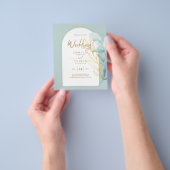 HAUSHALT-Hochzeit mit Gold-Leaf-Goldleder-Glas Flyer (Gruppe)