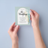 HAUSHALT-Hochzeit mit Gold-Leaf-Goldleder-Glas Flyer (Gruppe)