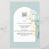 HAUSHALT-Hochzeit mit Gold-Leaf-Goldleder-Glas Flyer (Hinten)