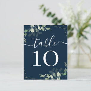 HAUSHALT-Hochzeit-Navy-Gold-Eukalyptus-Tischnummer