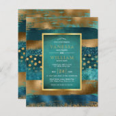 HAUSHALT - Hochzeitsreise mit Gold und aquamarinen (Vorne/Hinten)