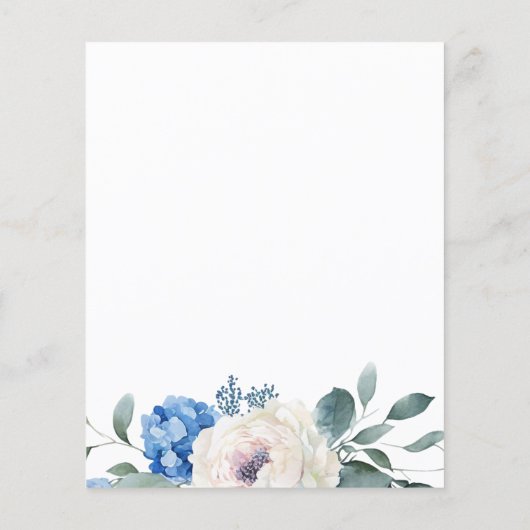 HAUSHALT Hydrangea Rose BlumenMuttertagbrunch Flyer (Hinten)