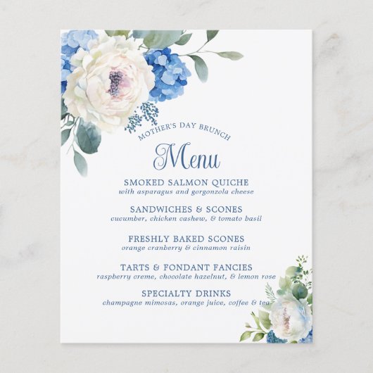 HAUSHALT Hydrangea Rose BlumenMuttertagbrunch Flyer (Vorne)