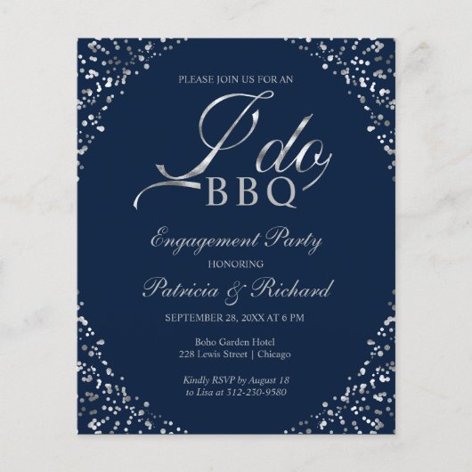 Haushalt I GRILLEN Engagement Partei Einladungen (Vorderseite)