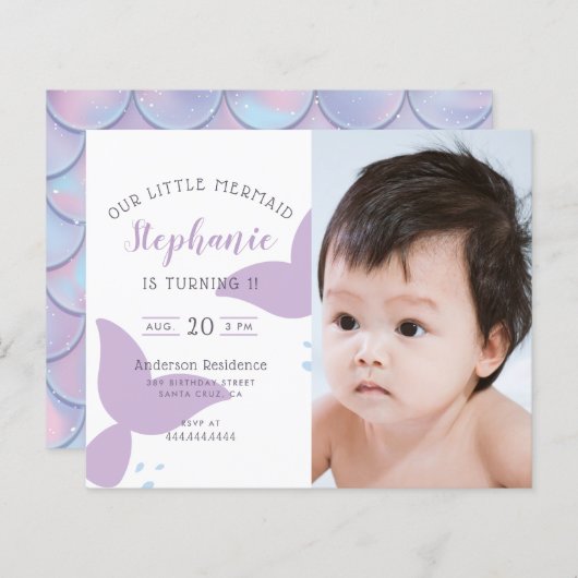 Haushalt im Rahmen der Sea Mermaid Birthday Party (Vorne/Hinten)