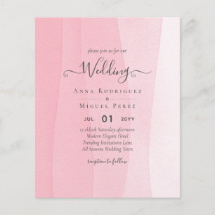 HAUSHALT in rosa Ombre Wedites Einladungen Flyer