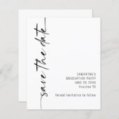 Haushalt Kalligrafischer Abschluss Save the Date (Vorne/Hinten)