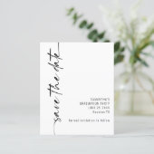 Haushalt Kalligrafischer Abschluss Save the Date (Stehend Vorderseite)