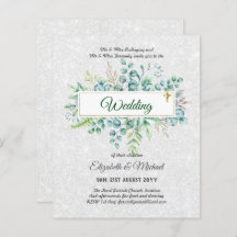 Haushalt KATHOLIC Christlich WEDDING Greenery bitt