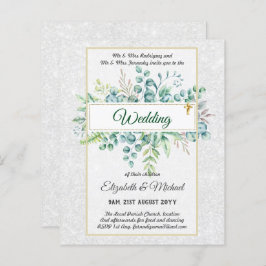 Haushalt KATHOLIC Christlich WEDDING Greenery bitt