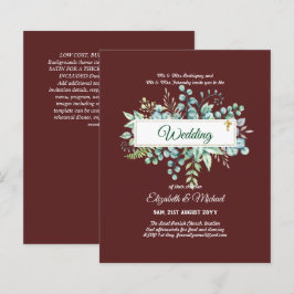 Haushalt KATHOLIC Christlich WEDDING Greenery bitt