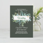 Haushalt KATHOLIC Christlich WEDDING Greenery bitt Einladung (Stehend Vorderseite)