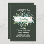 Haushalt KATHOLIC Christlich WEDDING Greenery bitt Einladung (Vorne/Hinten)
