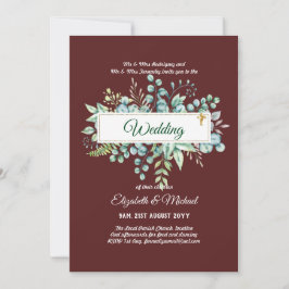 Haushalt KATHOLIC Christlich WEDDING Greenery bitt Einladung